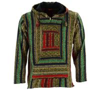 Cardigan In Cotone Gheri Senza Fodera Hoody Cappuccio Giacca Hippy