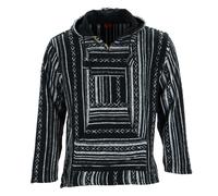 Cardigan In Cotone Gheri Senza Fodera Hoody Cappuccio Giacca Hippy