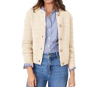 Cardigan in Maglia da Donna, Casual, a Maniche Lunghe, Aperto sul Davanti, con Bottoni, Giacche alla Moda, Capispalla(Beige,XXL)