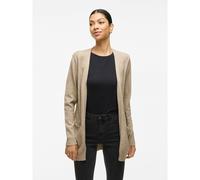 Cardigan in maglia fine Beige S Tinta unita