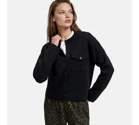 Cardigan in maglia milano lana e cotone Nero M Tinta unita