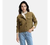 Cardigan in maglia milano lana e cotone Verde M Tinta unita