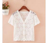 Cardigan In Pizzo A Rete Per Donne, Bolero A Maniche Corte Poncho