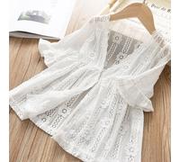 Cardigan Kimono In Pizzo Bianco Per Ragazze Junior