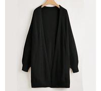 Cardigan lavorato a maglia di media lunghezza, scollo a V, manica lunga, colore unito, adatto per il tempo libero e gli spostamenti, per donne taglia comode, in autunno/inverno US22,US24/26,US28/30Col