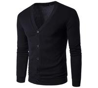 Cardigan Leggero da Uomo Maglione con Scollo a V Bottone in Cotone Maglieria Cardigan Casual Sottile in Maglia Maglioni Cardigan Leggero con Scollo a V Maglieria a Maniche Lunghe Pullover Maglioni