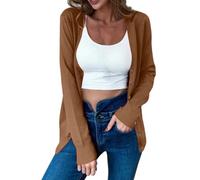 Cardigan leggero per le donne Uk Casual aperto davanti cardigan scollo a V tinta unita manica lunga capispalla top maglione estate autunno cardigan cappotto plus size ritorno a scuola Perty Dress