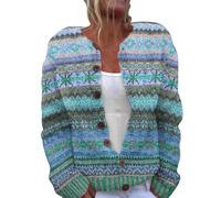 Cardigan Lungo Casual Donna Manica Lunga Hollow Crochet Aperto Cardigan Classico Pizzo Traspirante Crochet Cardigan Giacche Estive Donna, Azzurro cielo, L