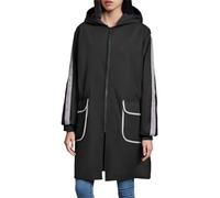 Cardigan lungo da donna lavorato a maglia con risvolto aperto sul davanti strisce riflettenti casual oversize maglioni giacche capispalla con tasche, 1b-nero, 4XL
