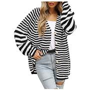Cardigan Lungo Donna Cardigan Invernale, Casual Primavera Cardigan Lavorato a Maglia Autunno Aperto Manica Lunghe Leggero Cardigan Donna Cotone Golfino Donna Autunno per Spolverino