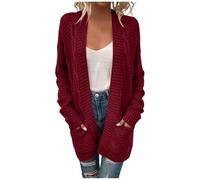 Cardigan Lungo Donna Cardigan Invernale Firmato, Casual Primavera Cardigan Lavorato a Maglia Autunno Aperto Manica Lunghe Leggero Cardigan Donna Cotone Golfino Donna Autunno per Spolverino