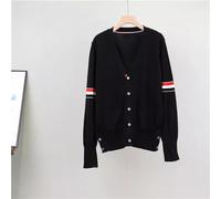 Cardigan Maglia Donna Pullover Morbido Corto Caldo Nero Bianco Grigio 28880