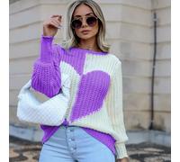 cardigan maglia top pullover corto donna morbido maglione bianco lilla 4781