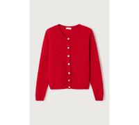 Cardigan maniche lunghe girocollo VITOW Rosso L Tinta unita