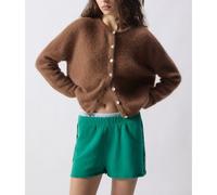 Cardigan maniche lunghe girocollo VITOW Verde S Tinta unita