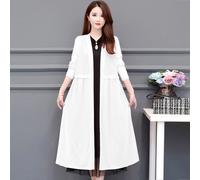 Cardigan Midi Da Donna Cappotto Giacca Top Sheer Lungo Casual Alta Vita Estate