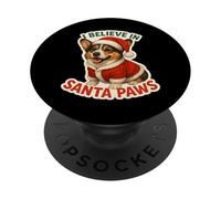 Cardigan natalizio con scritta «I Believe In Santa Paws» per cani Welsh Corgi PopSockets PopGrip Adesivo