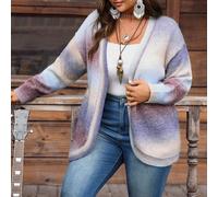 Cardigan oversize sfumato, cardigan lavorato a maglia con apertura anteriore, cardigan da donna, abbigliamento invernale da donna, casual business da donna, maglioni autunnali, outfit eleganti da donn