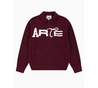Cardigan ricamato Arte Antwerp Stencil Zip per uomo