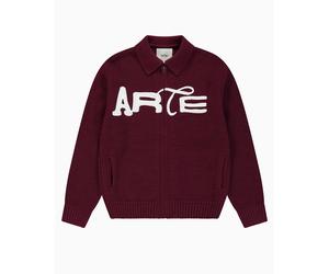 Cardigan ricamato Arte Antwerp Stencil Zip per uomo