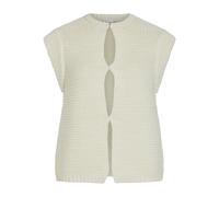 Cardigan senza maniche Beige S Tinta unita