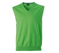 Cardigan senza maniche classico, da uomo, in cotone verde 50