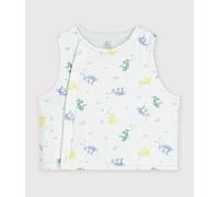 Cardigan senza maniche double face in cotone con draghi stampati neonato Petit Bateau - bianco - Taglia 12 mesi 12M bianco/multicolore