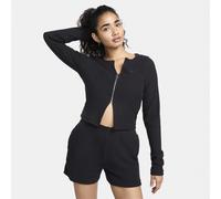 Cardigan slim fit con zip a tutta lunghezza Nike Chill Rib - Donna - Nero L (IT 48-50)