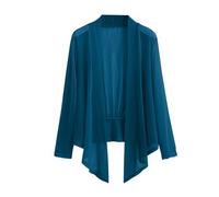 Cardigan sottile da donna UK in rete solida cappotti a maniche lunghe leggeri comodi aperti davanti senza bottoni cardigan casual vestibilità ampia scialle cappotto da donna primavera autunno cappotti