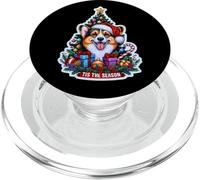 Cardigan Tis The Season Welsh Corgi Dog Merry Christmas Tree PopSockets PopGrip per MagSafe
