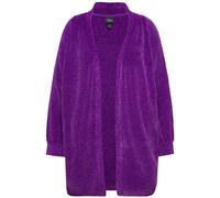 Cardigan Ulla Popken da donna taglie forti in ciniglia oversize scollo a V