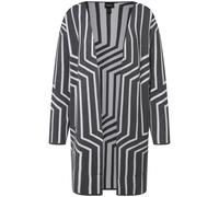 Cardigan Ulla Popken donna taglie forti motivo grafico scollo a V