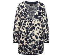 Cardigan Ulla Popken donna taglie forti motivo leom scollo a V