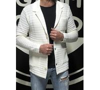 CARDIGAN UOMO COTONE BLAZER GIACCA LAVORATA A MAGLIA SLIM FIT MADE IN ITALY