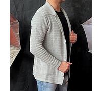 CARDIGAN UOMO COTONE BLAZER GIACCA LAVORATA A MAGLIA SLIM FIT MADE IN ITALY