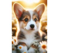 Cardigan Welsh Corgi Puppy face Notebook - Large 6 x 9 inches - 127 Pages