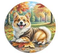 Cardigan Welsh Corgi Puzzle A Forma Rotonda Puzzle Per Famiglia Jigsaw Puzzle Adulti Cute Pets 1000 Puzzle Ecofriendly Difficile E Impossibile Per Adulti 14+ Puzzle Creativo1000pcs (67.5x67.5cm)