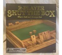Cardinal 6040879 TwoPlayer Wood Shut The Box Game 4 Piece Multicolor One Size