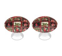 Cardinal Birds - Pomelli per cassetti a forma di albero di Natale, con viti, confezione da 2