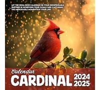 Cardinal Cαʅҽɳԃαɾ 2024-2025: 16 Months of The Animal from Sep 2024 to Dec 2025,Square 8.5 x 8.5 Inches Gift For Organizing & Planning