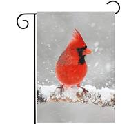 Cardinal Christmas Birds In Winter Snow Tree Wildlife Seasonal Bandiera Durevole Bandiere Robuste Flag Per Portico Decorazione Esterno 30X45Cm