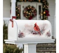 Cardinal, Coperture magnetiche per cassetta delle lettere, motivo invernale rustico, con pigne e bacche, colore rosso invernale, per decorare la casa e il giardino, 45,7 x 53,3 cm