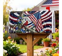 Cardinal - Coperture magnetiche per cassetta postale, bandiera patriottica festiva margherite del 4 luglio, protezione per cassetta postale rossa, decorazione da giardino e cortile, 53 x 64 cm