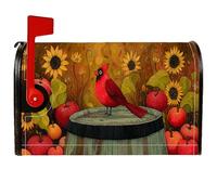 Cardinal, Coperture magnetiche per cassette postali, autunnali, rustiche, girasole, zucca, rosso, decorazione per la casa e il giardino, 53 x 64 cm