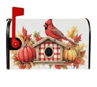 Cardinal, Coperture magnetiche per cassette postali, decorazione rustica per casette degli uccelli autunnali, decorazione per casa e giardino, 45,7 x 53,3 cm