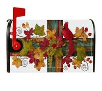 Cardinal, Coperture magnetiche per cassette postali, rustiche, foglie d'uva, colore rosso, decorazione per casa e giardino, 45,7 x 53,3 cm