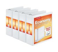 Cardinal Round Ring View Binder, 7,6 cm, bianco, confezione da 4 raccoglitori (00430)