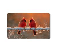 Cardinal - Tappetino scolapiatti per bancone della cucina, in gomma assorbente, motivo uccellino rosso, tappetino scolapiatti invernale in pelle sintetica per bar, 30,5 x 50,8 cm