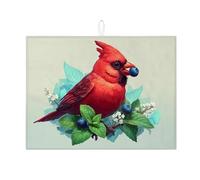 Cardinal, tappetino scolapiatti per bancone della cucina, tappetino assorbente per scolapiatti dalla natura vivace, tappetino in microfibra primaverile per proteggere il bancone della cucina, 45,7 x