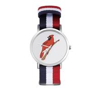 CardinalBirds Orologio sportivo per uomo e donna, cinturino in nylon, orologio analogico al quarzo, Stile:, regular, Cinturino